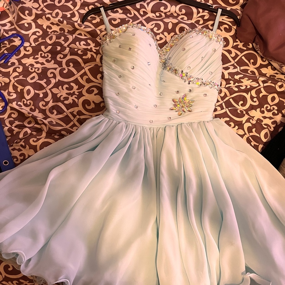 bailey bridal size 4 mint green formal dress